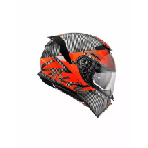 Casco Devil Carbon MN — XL, Integral, negro/rojo, acabado brillo